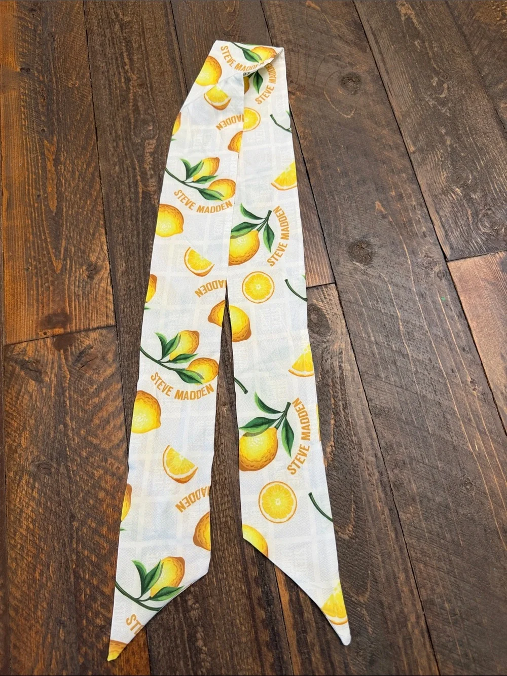 Steve Madden Lemon Twilly Skinny Scarf - Purse Wrap & Hair Tie EUC 🍋 💛🍋💛🍋💛